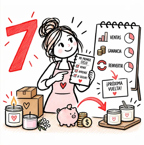 Carla revisando su primer ciclo y decidiendo qué reinvertir
